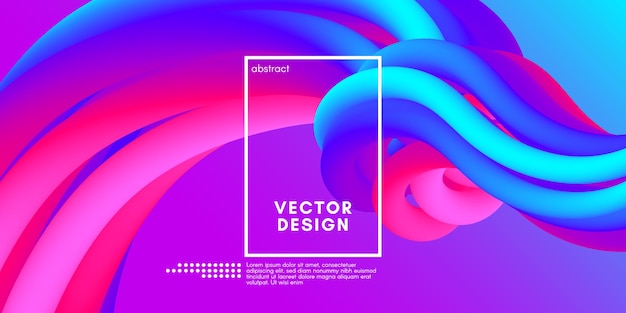 abstract fluid background with colorful liquid shape