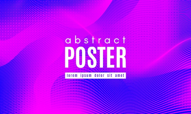 Abstract fluid background with dynamic wave lines