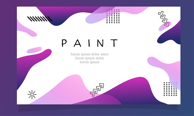 Abstract fluid gradient color background vector design for landing page web background