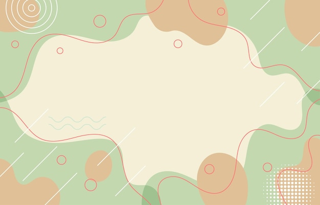 Abstract fluid memphis doodle background