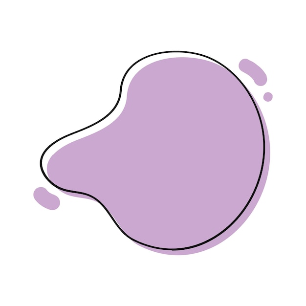 abstract fluid shape organic amoeba blob shape abstract pastel color with line vector illustration