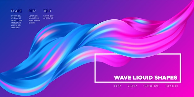 Abstract fluid shapes gradient background in vibrant colors