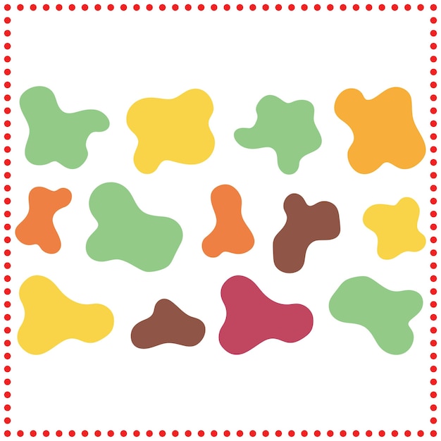 abstract fluid shapes in a minimalist and organic blob style