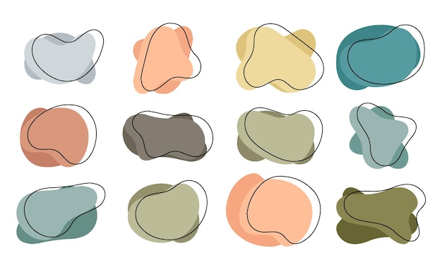Abstract fluid shapes