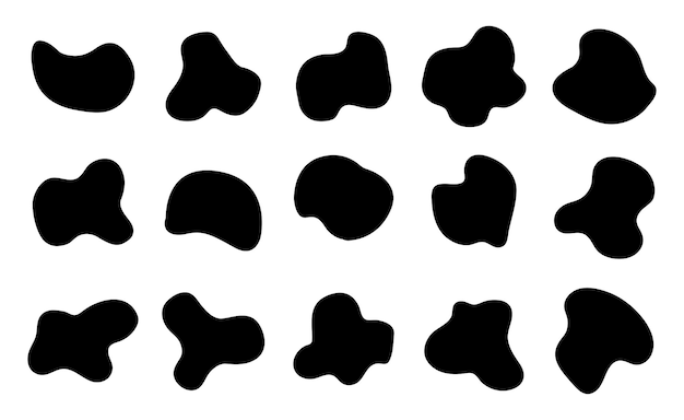 Abstract fluid shapes