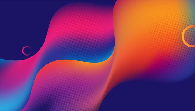 Abstract Fluid Waves in Blue and Pink
