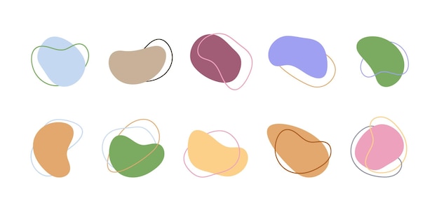 Abstract frame set liquid form geometric spot.