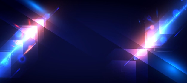 Abstract futuristic background with glowing neon light effect