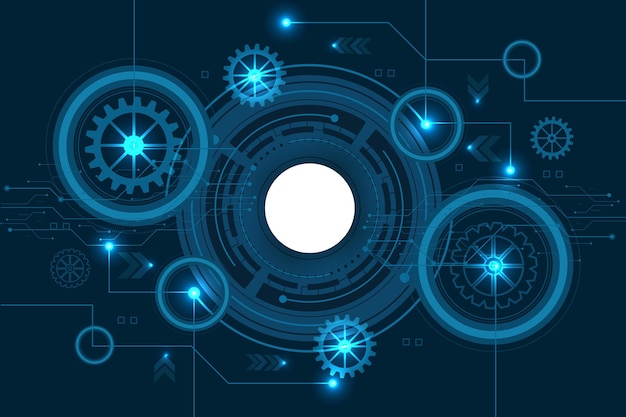 Abstract futuristic circle sci fi technology innovation concept background