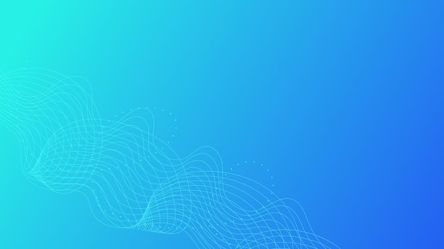 abstract futuristic smooth curve line on green and blue gradient color background for graphic design