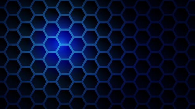 abstract futuristic technology background concept. hexagon pattern and blue light for graphic design