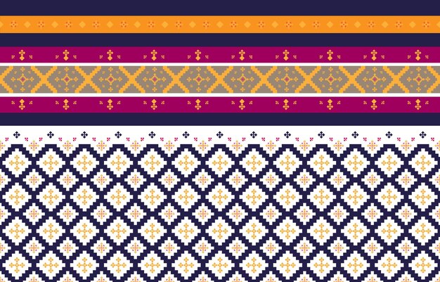 Abstract geometric and tribal patterns Usage design local fabric patterns geometric Vector