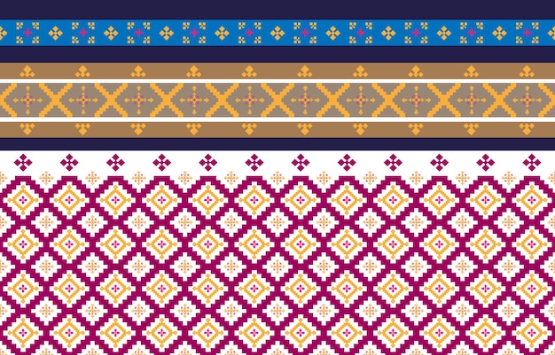 Abstract geometric and tribal patterns Used in cloth or printing industry geometric Vector
