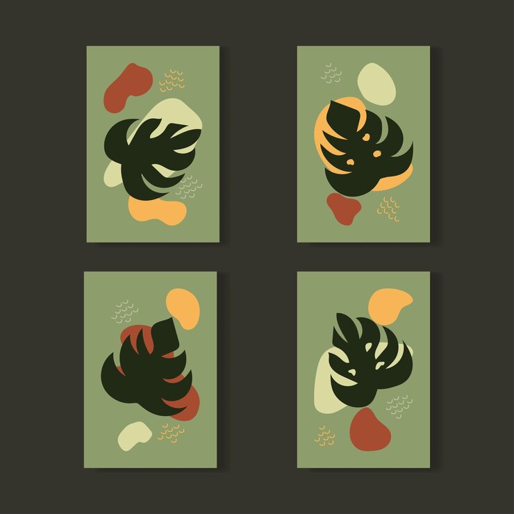 Vektör abstract geometric art wall posters vector illustration