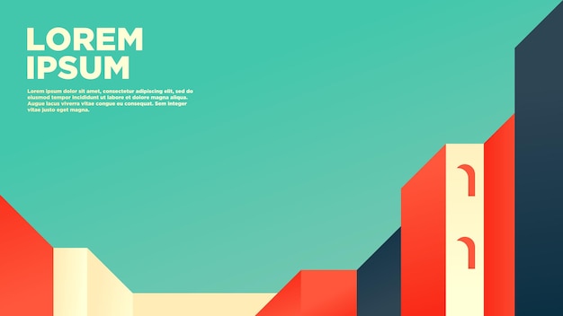 Abstract geometric background Gradient representation of architecture