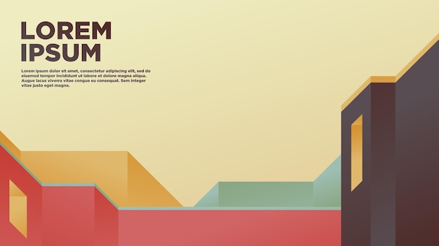 abstract geometric background gradient representation of architecture