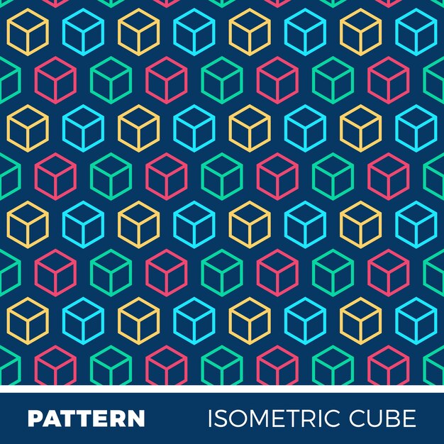 abstract geometric background pattern with isometric cubes