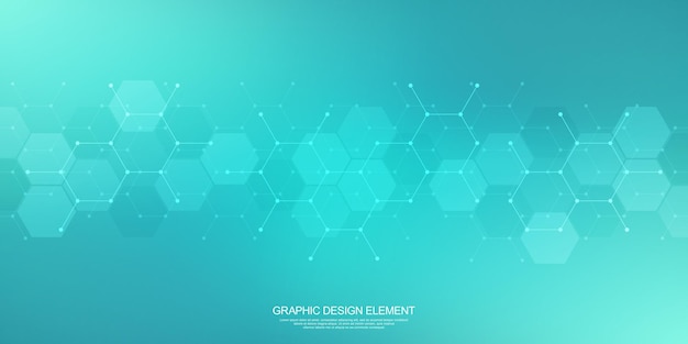 Abstract geometric background with hexagons pattern