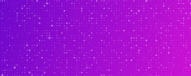 Abstract geometric background with squares Purple pixel background with empty space Vector illustration