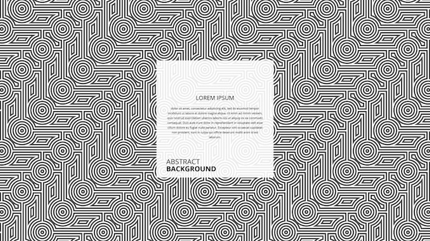 Abstract geometric circular shape lines pattern