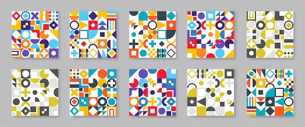 Abstract geometric colorful vector background