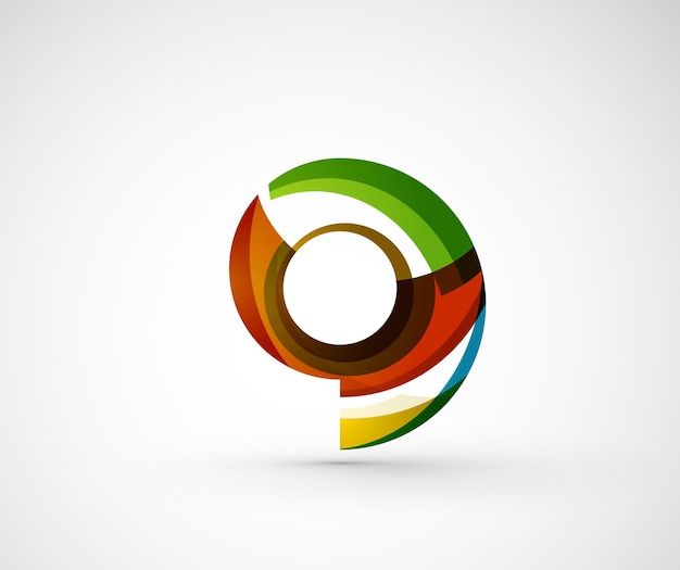 Abstract geometric company logo ring circle