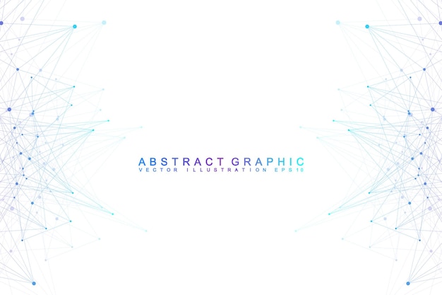 abstract geometric composition with connected lines and dots for your design.