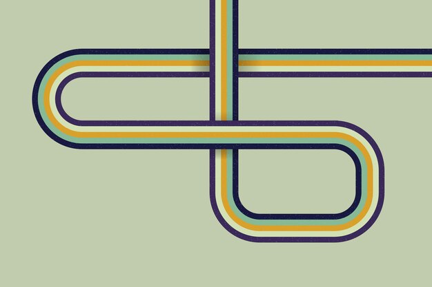 Abstract geometric composition with retro colorful disco lines background design