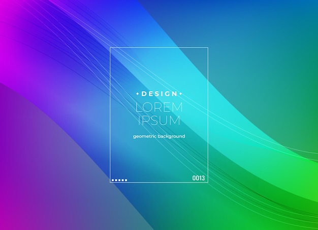 abstract geometric design with colorful gradient wave