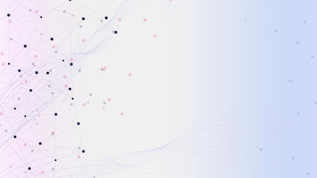 Abstract geometric dots and lines connection for background template design