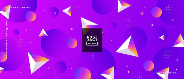 abstract geometric gradient shapes on composition dynamic illustration background.