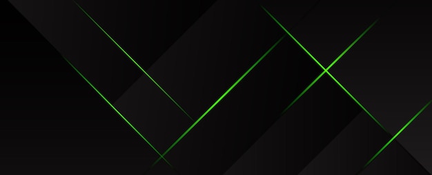 Abstract geometric green gradient lines illustration banner pattern background vector