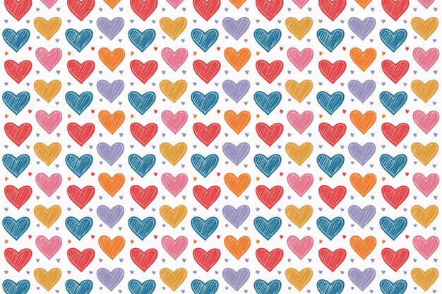 abstract geometric heart pattern background design