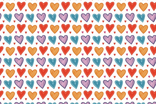 abstract geometric heart pattern background design