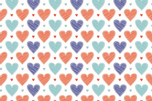 abstract geometric heart pattern background design