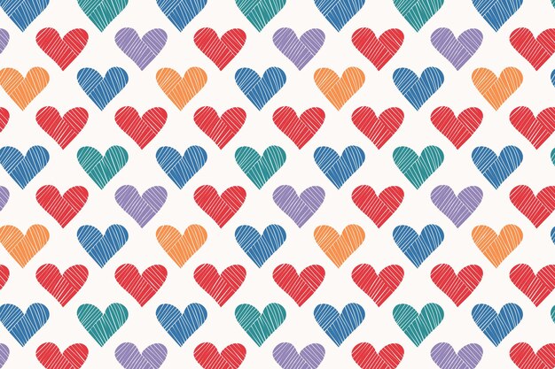 abstract geometric heart pattern background design