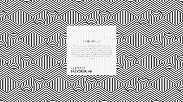 abstract geometric hexagonal circular lines pattern