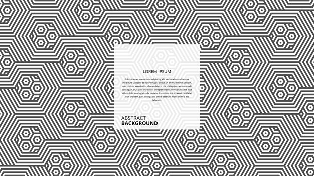 abstract geometric hexagonal shape lines pattern