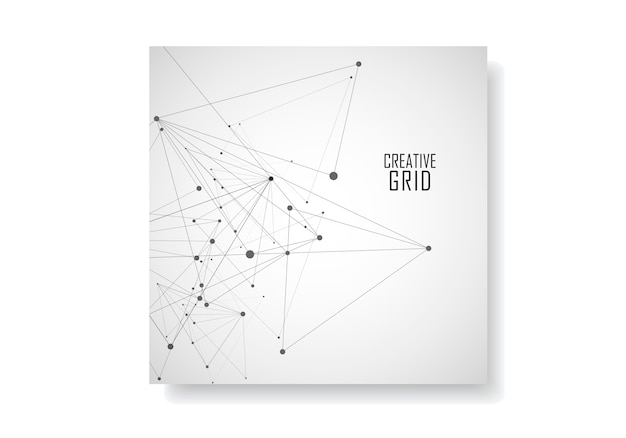 abstract geometric molecule structure style