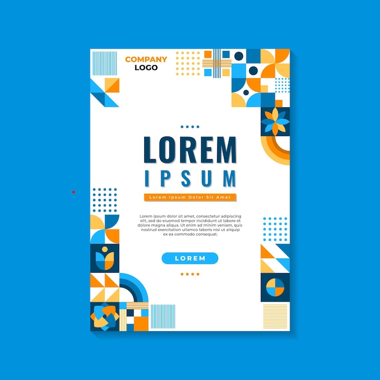 Vektör abstract geometric mosaic flyer background design