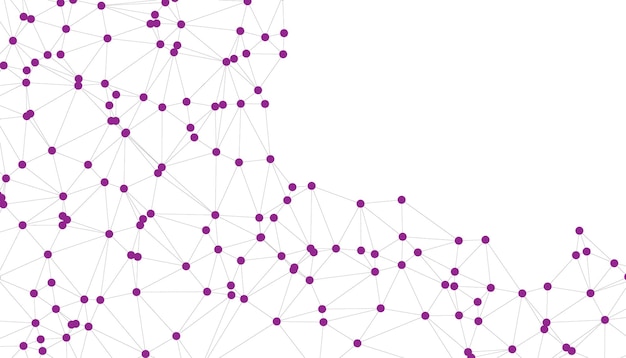 Abstract Geometric Network Background with Interconnected Black Dots and Lines Minimalistic Polygon