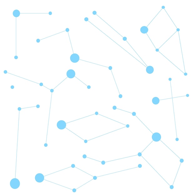 Abstract Geometric Network constellation background