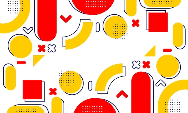 abstract geometric pattern background with red and yellow color