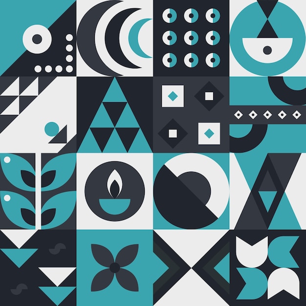 abstract geometric pattern design in modern style vector illustration