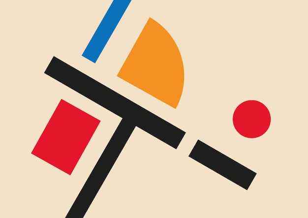 Abstract geometric pattern in Bauhaus style