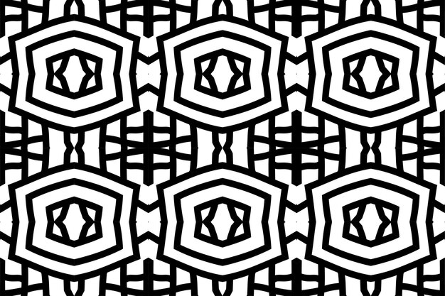 Abstract geometric pattern. Seamless vector background. Black and white ornament.
