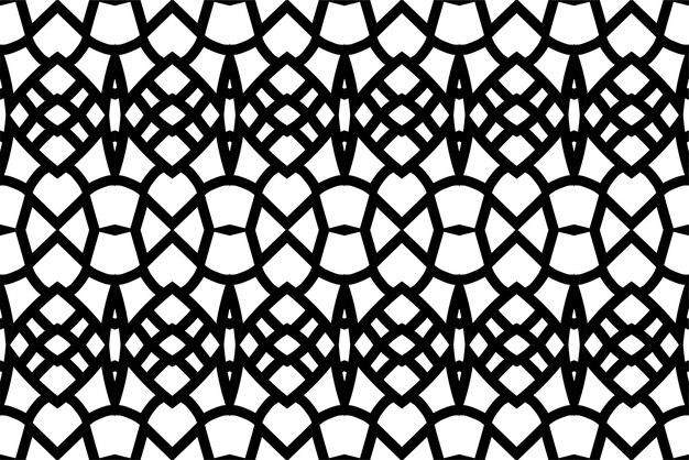 Abstract geometric pattern. Seamless vector background. Black and white ornament.