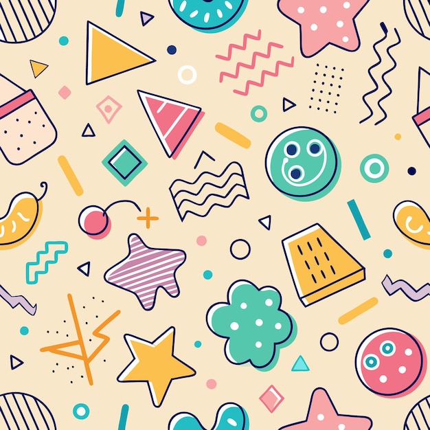 abstract geometric pattern with colorful shapes