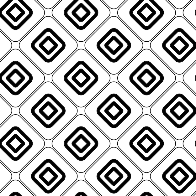 Abstract geometric pattern with crosses stripes lines Seamless vector background White and black ornament Modern reticulated graphic design