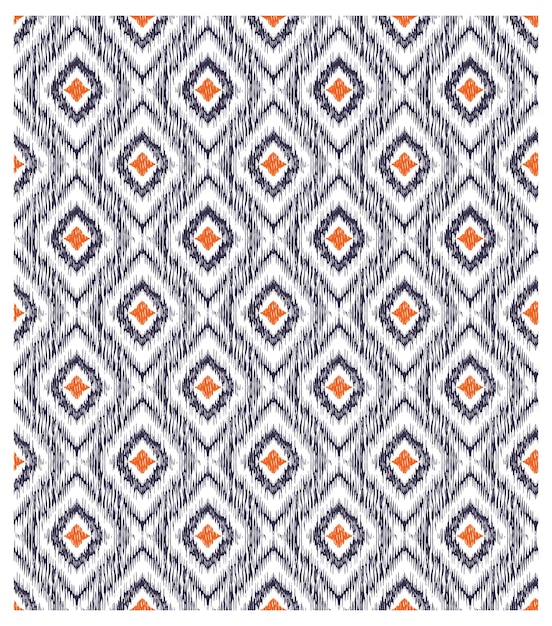 abstract geometric pattern with diamond and triangular shapes in navy white and orange